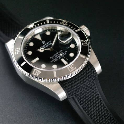 rolex submariner rubber band|rolex submariner with rubber strap.